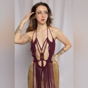 Original GoodVibeGoda Handmade Macramé Rope Dress
